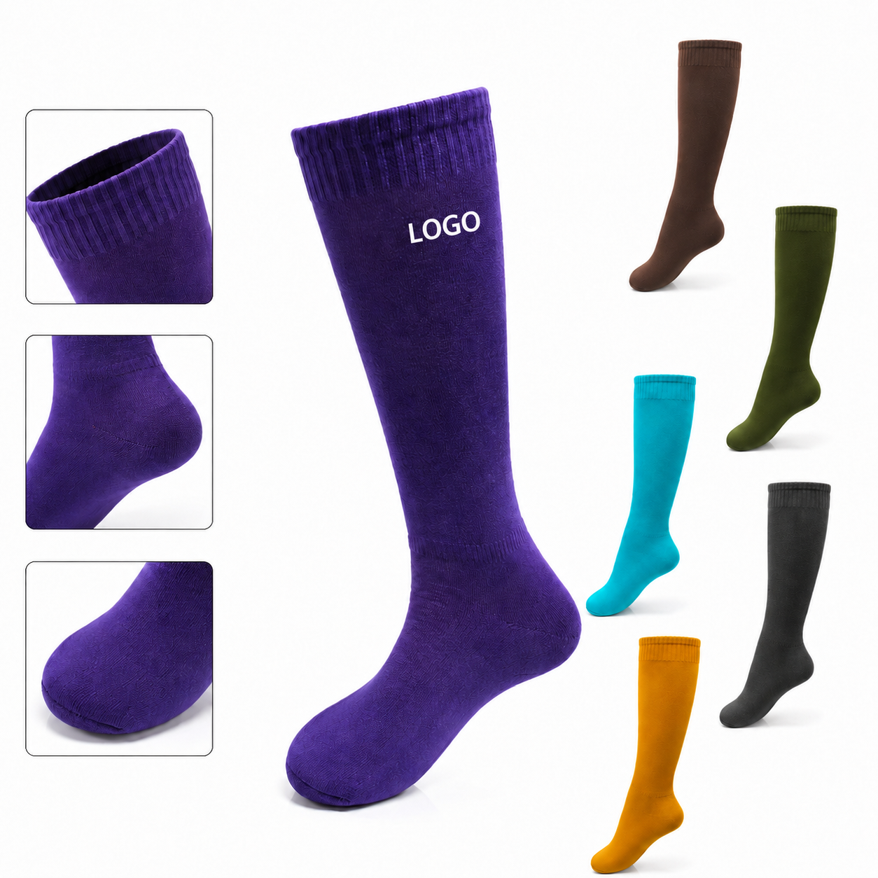 Performance Athletic Tube Socks - Knee High Sports Team Hosiery