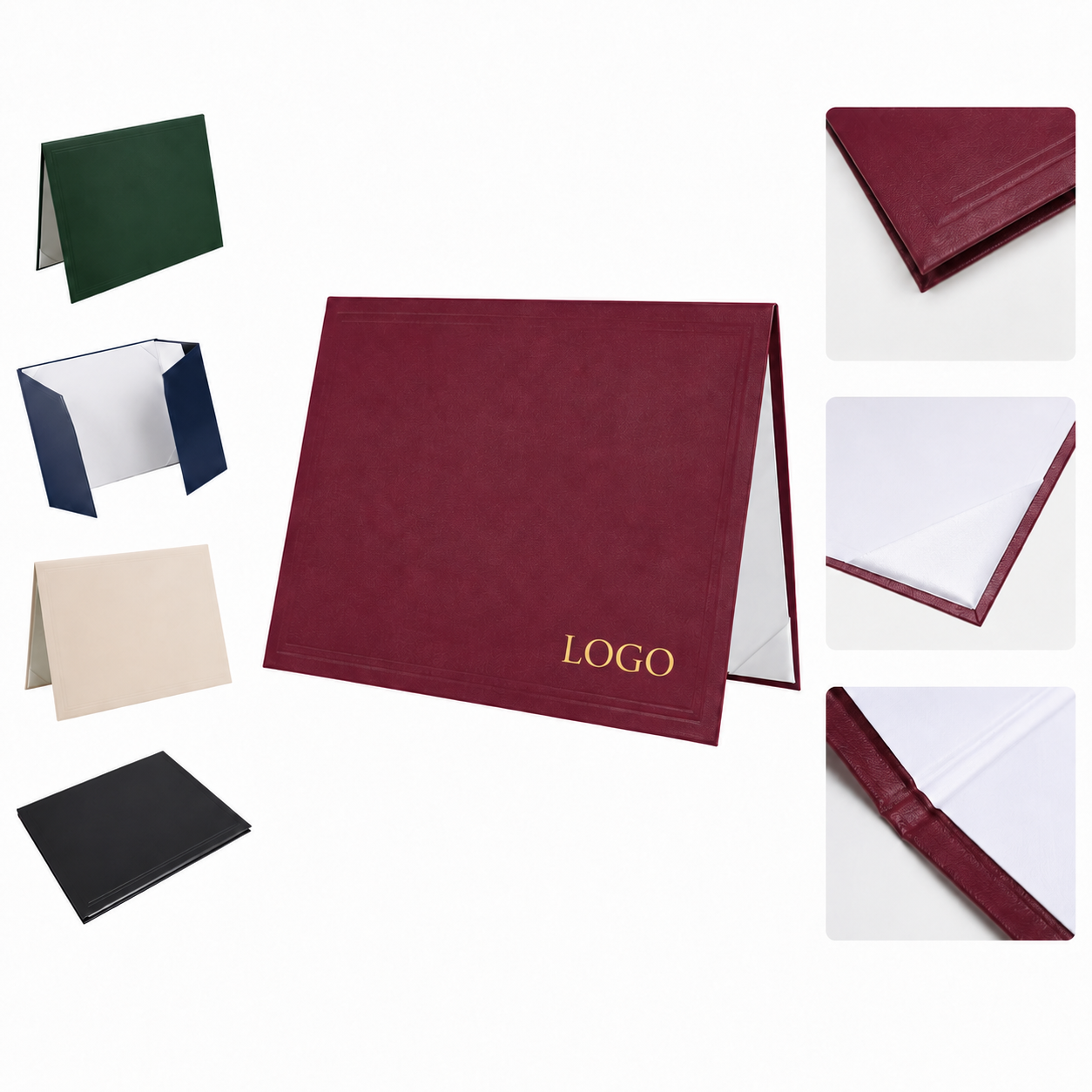 Deluxe Padded Leatherette Diploma Folder for 8.5 x 11 Documents