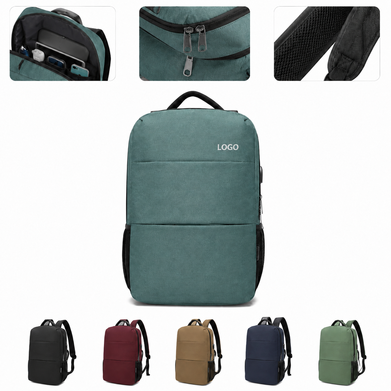 Professional Commuter Backpack with Integrated Device Power Port