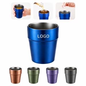 Dual-Tone Insulated Stainless Steel Tumbler - Double-Wall Tapered Cup