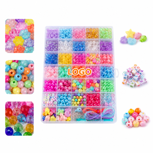 Comprehensive Multi-Color Bead Crafting Set with 1800+ Pieces