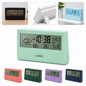Desktop Digital Weather Station with LCD Temperature and Humidity Display