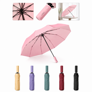 Automatic Open and Close Folding Umbrella with Color-Matched Handle